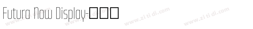 Futura Now Display字体转换 Futura Now Display字体转换